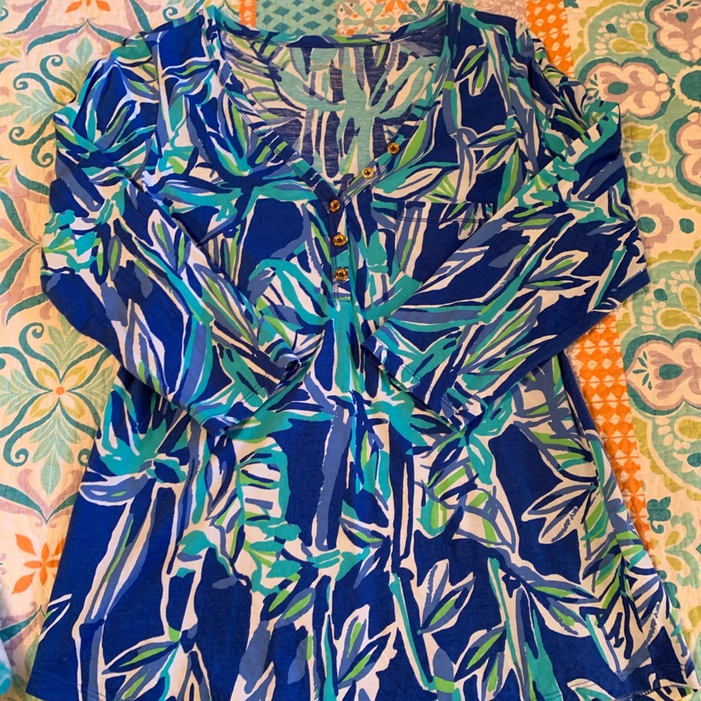 Lilly Pulitzer button down tunic